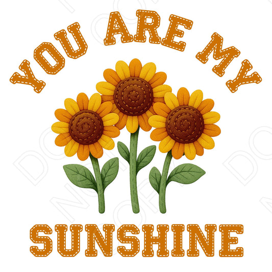 UVDTF Transfer - You are My Sunshine (Stitching Design)
